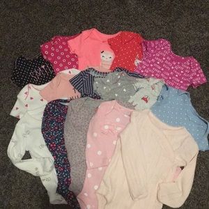15 pc Baby girl rompers